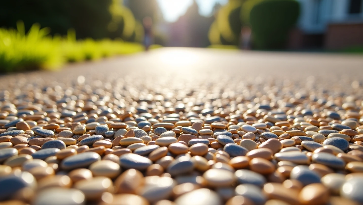 Close-up of resin bound surface texture